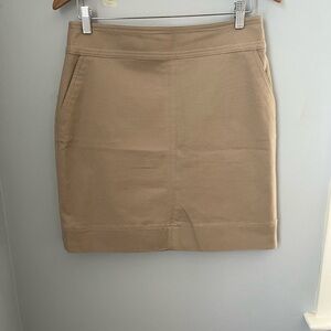 Talbots Tan Mini Pencil‎ Skirt Work